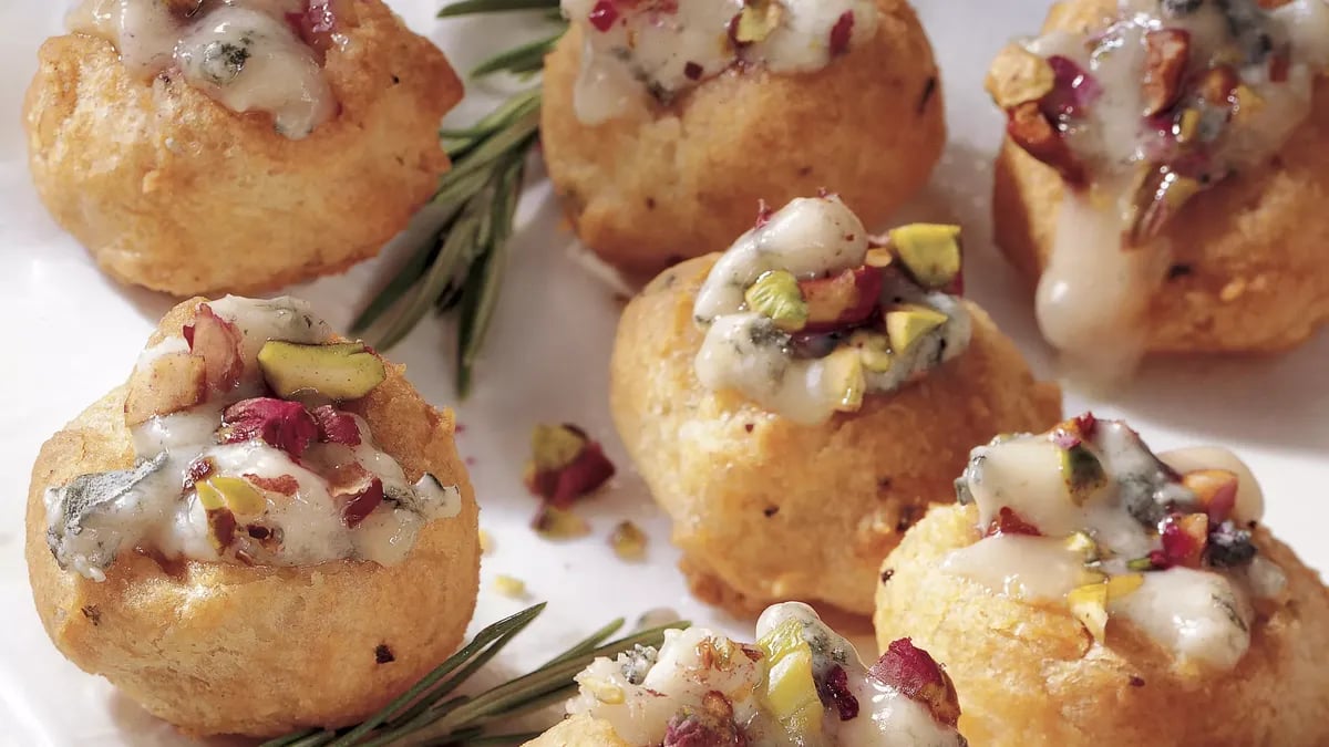 Gorgonzola and Rosemary Cream Puffs