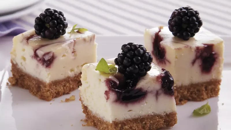 Blackberry Cheesecake Bites