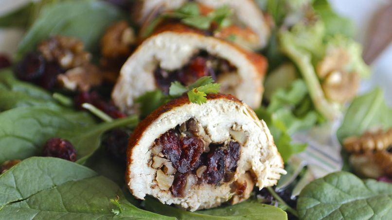 Chicken Stuffed with Cranberries and Walnuts