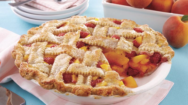 Peach Melba Lattice Pie