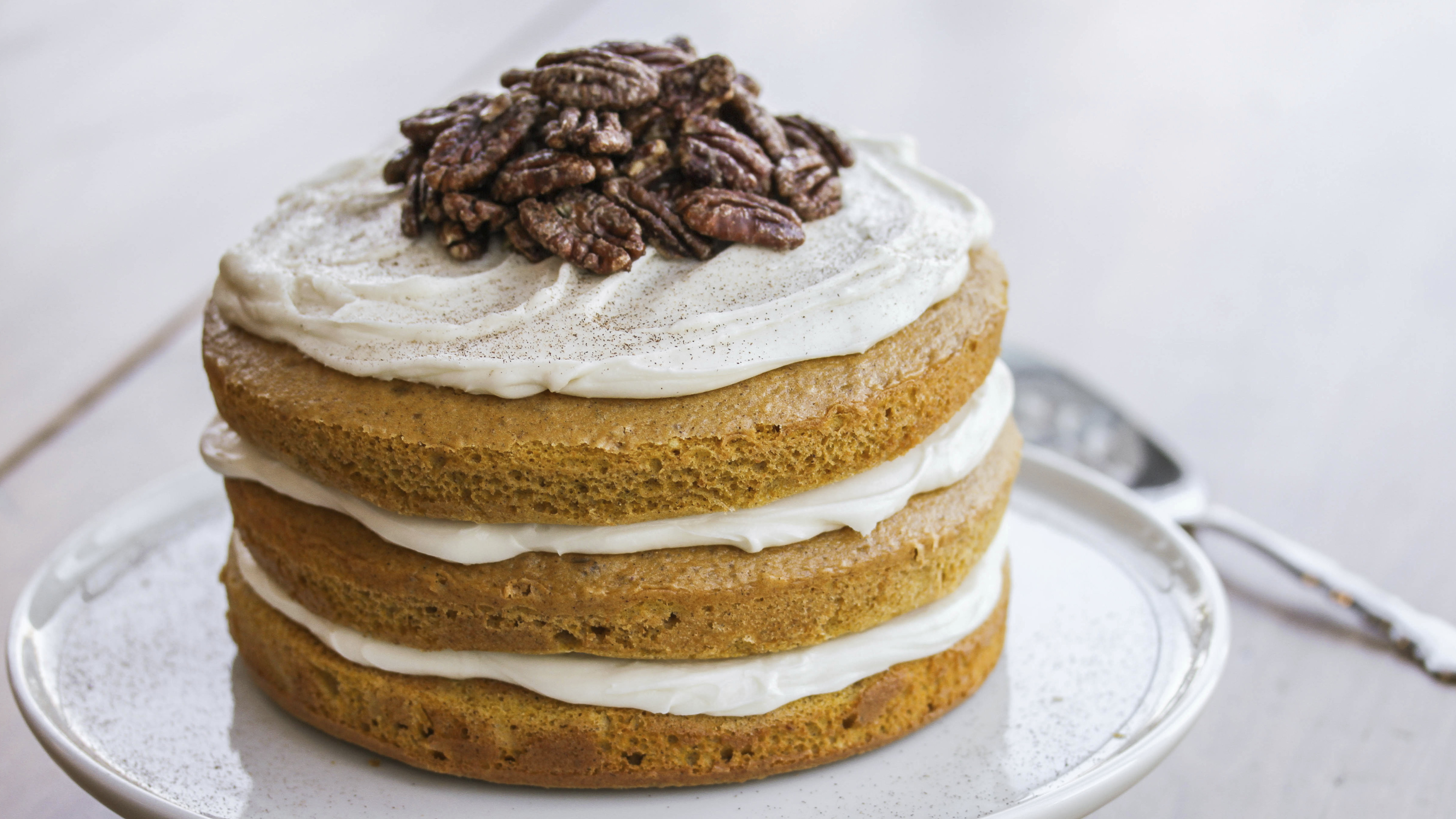 Caramel Cream Cheese Pumpkin Layer Cake - The Jo Baker