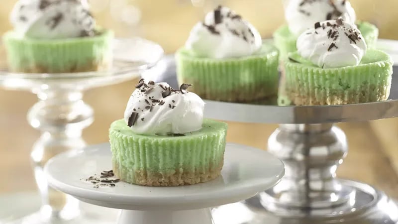 Mini Grasshopper Cheesecakes 