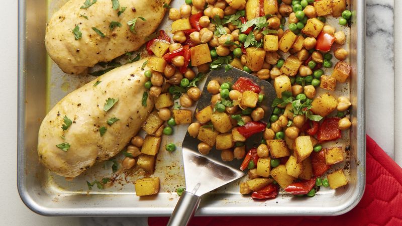 Sheet-Pan Curried Chicken and Vegetables
