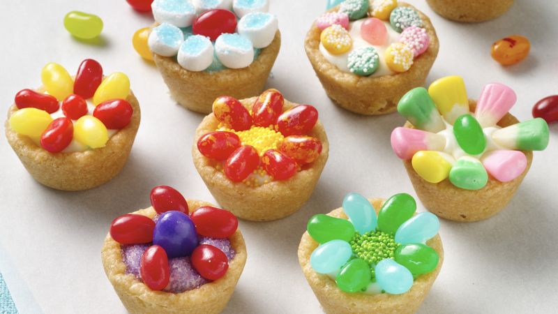 Jelly Bean Flower Cookie Cups