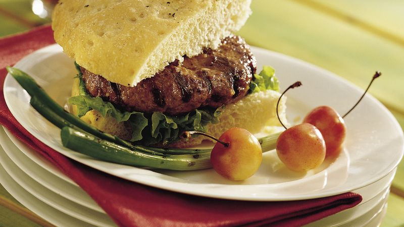 Grilled Sour Cream and Onion Burgers