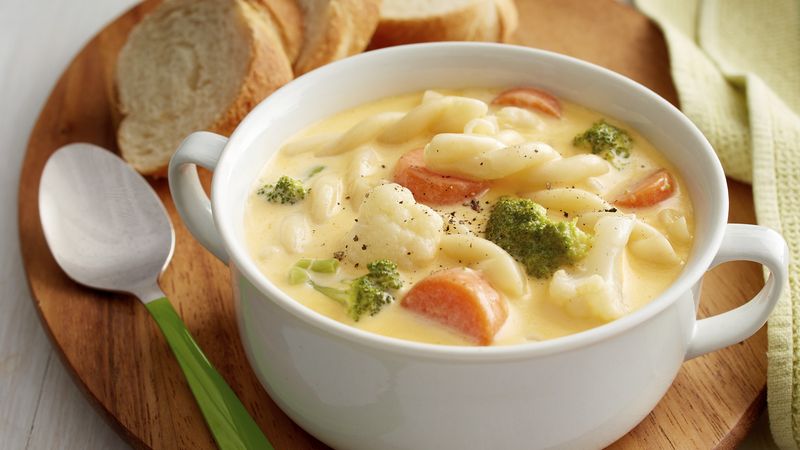 Cheesy Pasta-Vegetable Soup