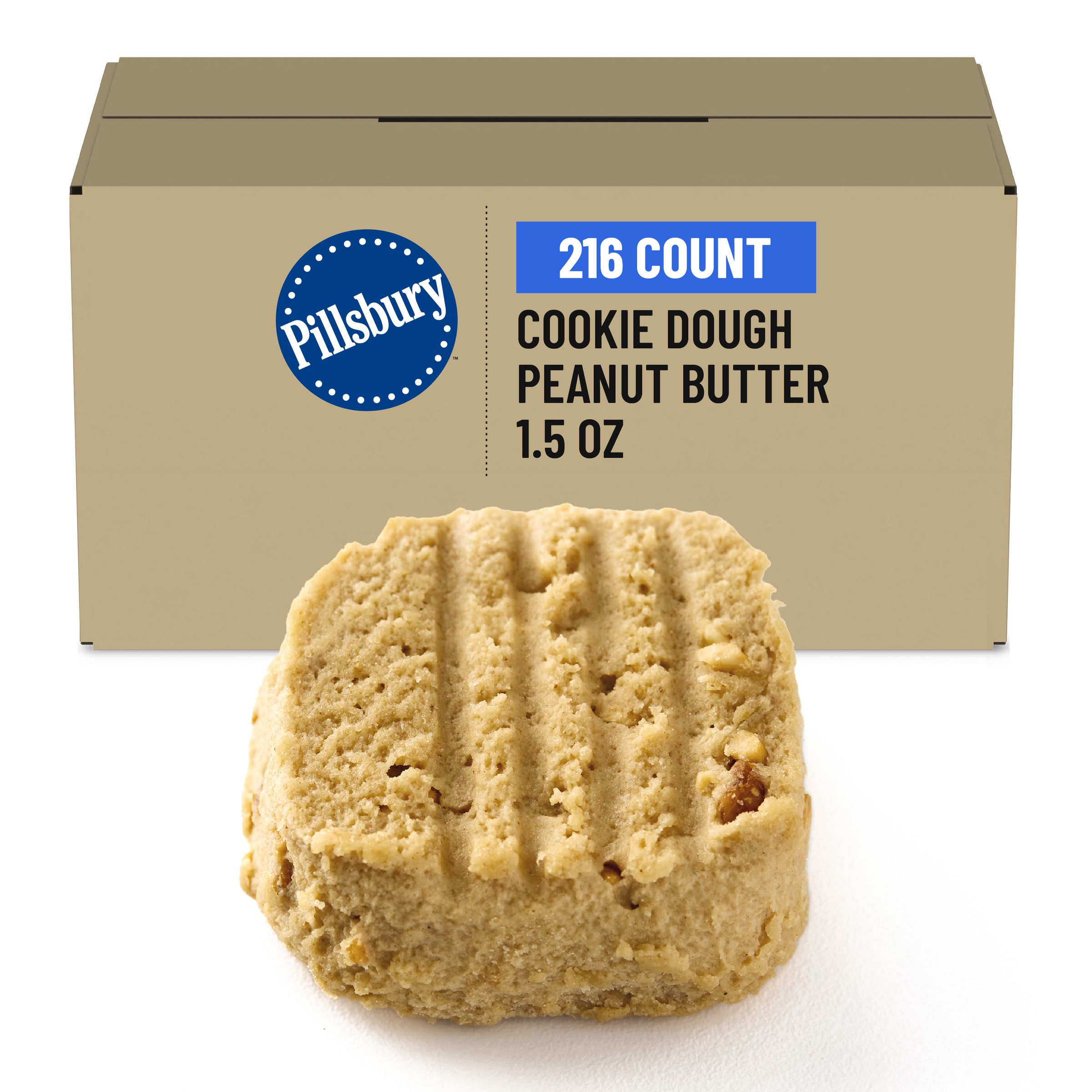  Case Optimized Hero Pillsbury Best Frozen Cookie Dough Puck Bulk Peanut Butter 216/1.5 OZ