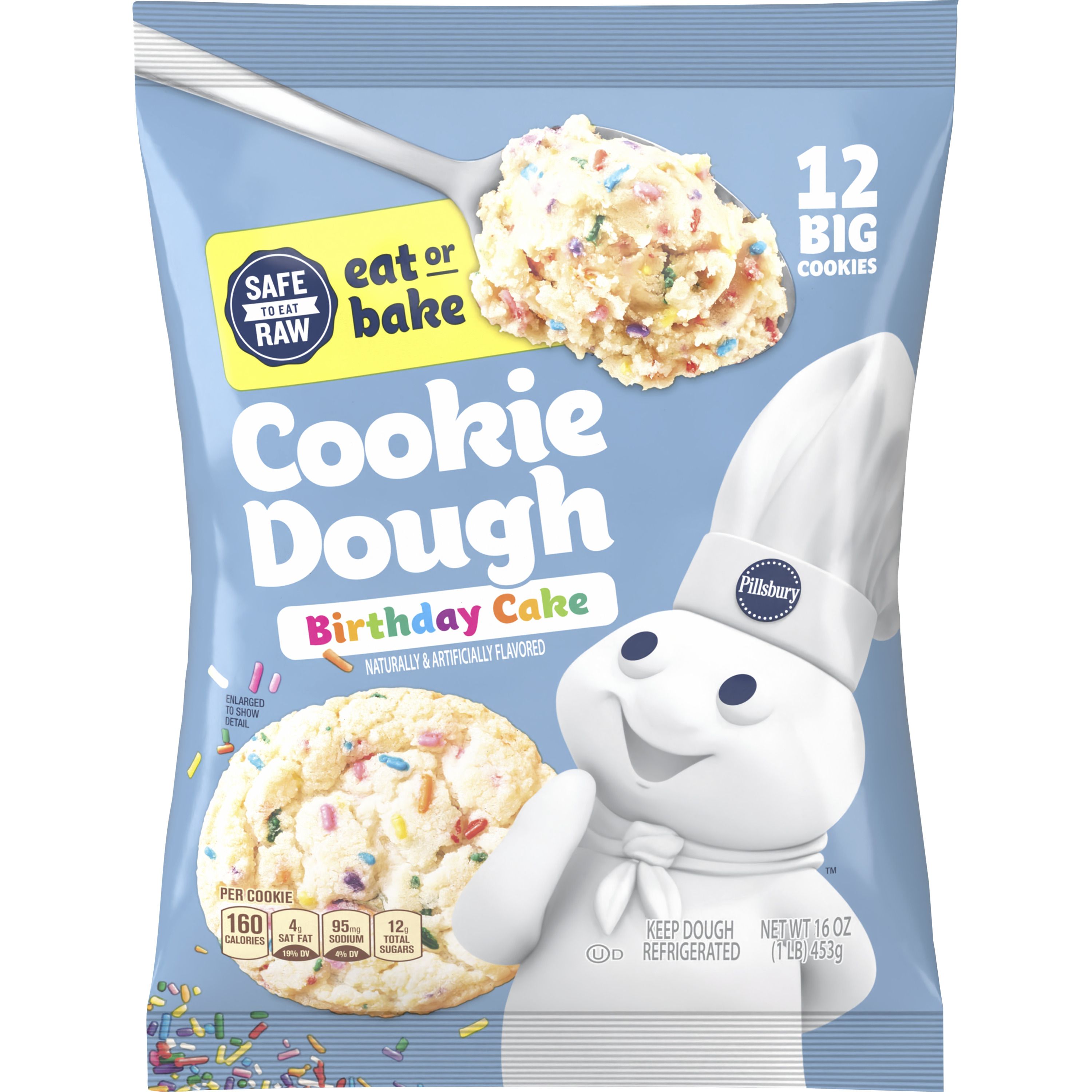 Pillsbury™ Ready to Bake!™ Birthday Cake Cookie Dough - Front