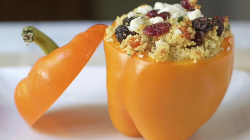 Moroccan Couscous Stuffed Peppers