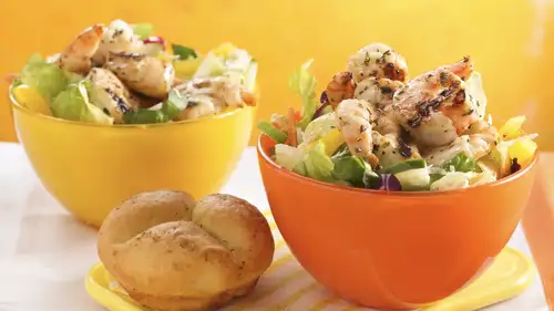 Grilled Zesty Herb Shrimp Salads
