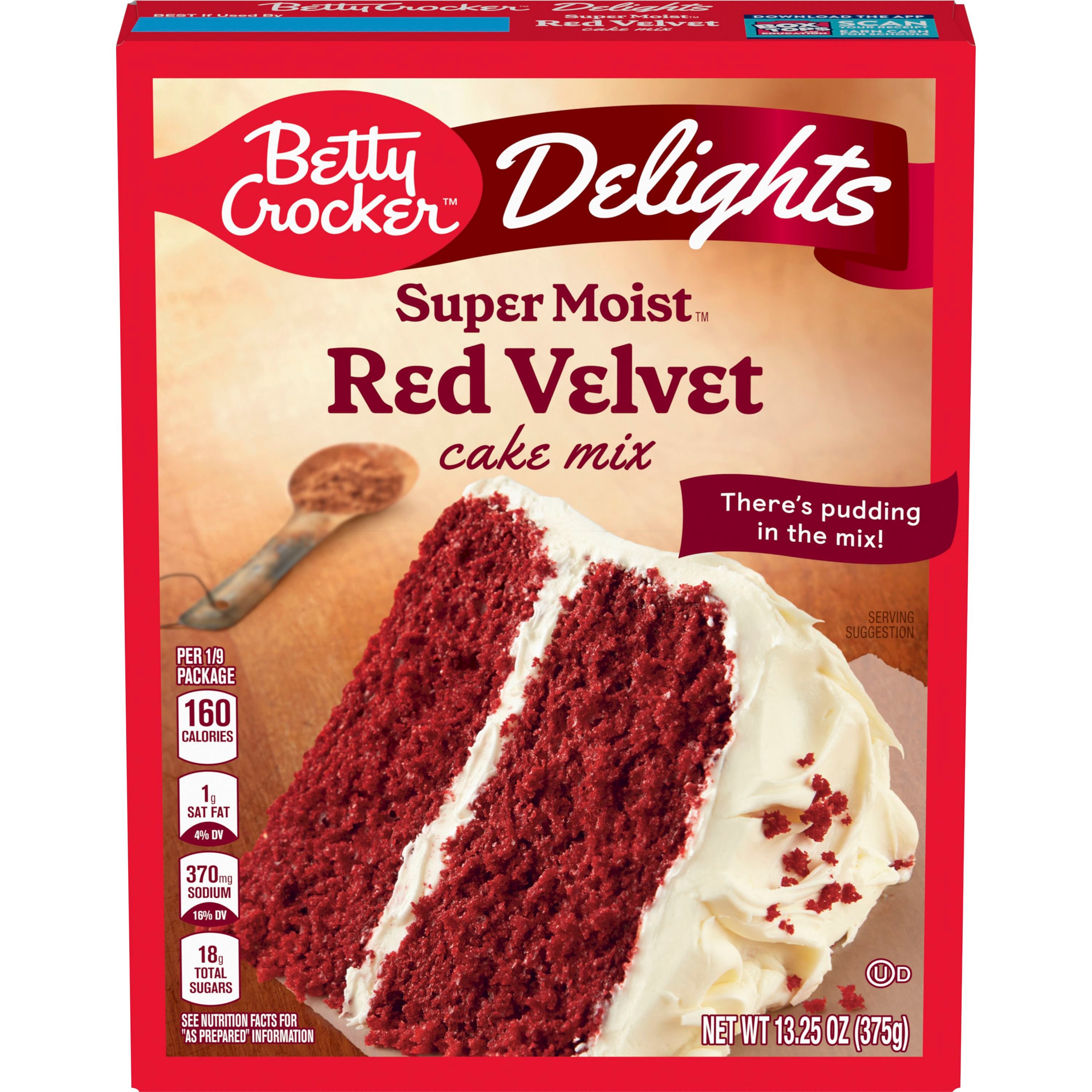 Betty Crocker Delights Super Moist Red Velvet Cake Mix 1325 Oz