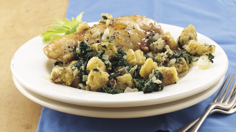 Baked Chicken and Spinach Stuffing