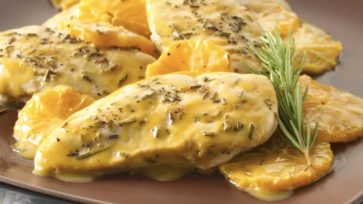 Orange-Glazed Chicken with Rosemary