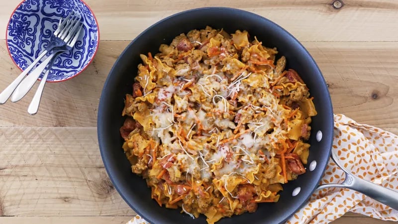 Turkey Lasagna Skillet