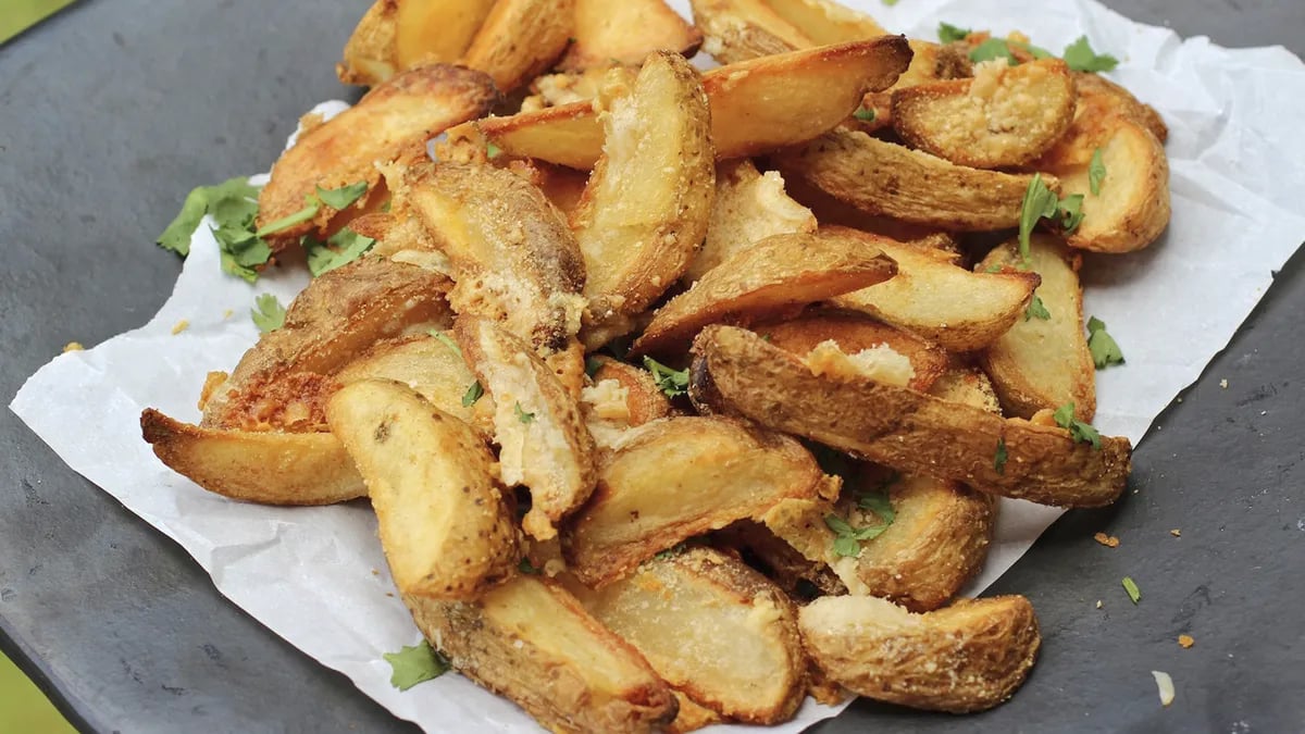 French Fries with Parmesan Cheese and Garlic