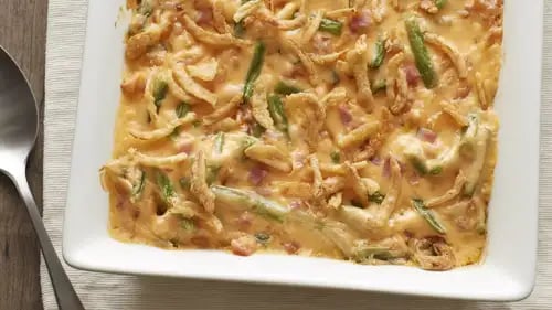 Ham and Cheese Green Bean Casserole