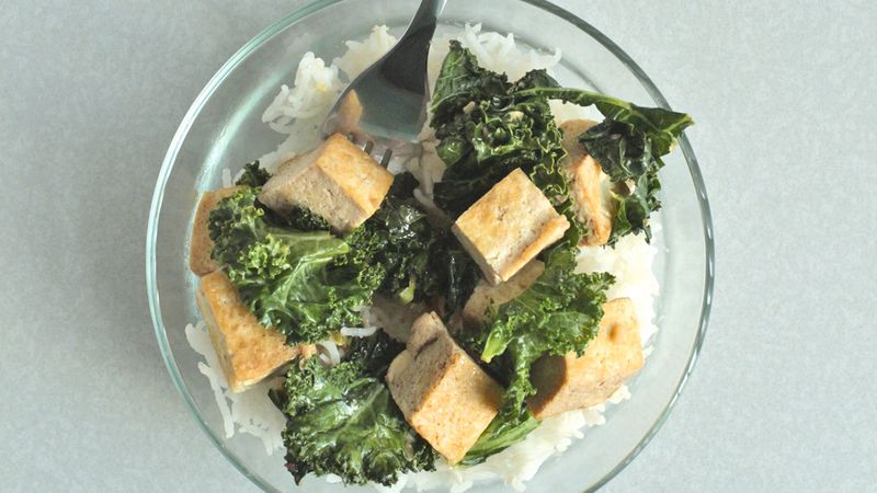 Kale and Crispy Tofu Stir Fry