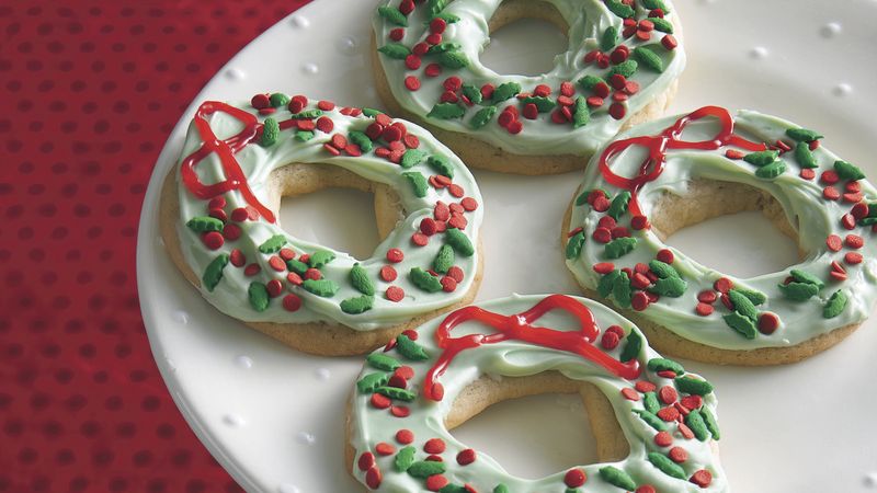 Holiday Wreath Sugar Cookies