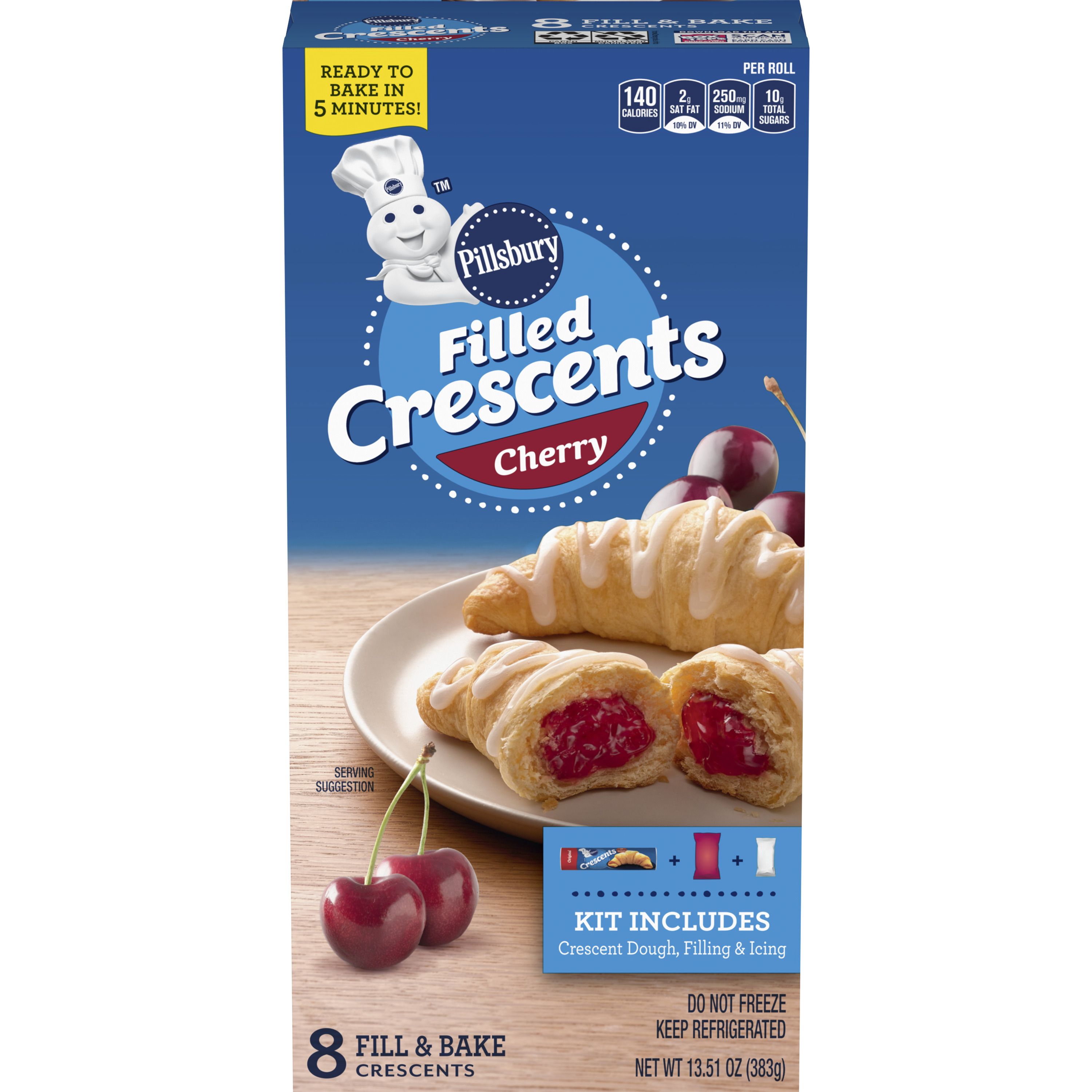 Pillsbury™ Filled Crescents Cherry (8 count) - Front