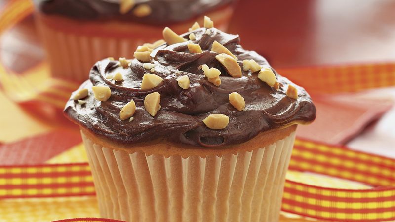 Gluten-Free Peanut Butter Cupcakes with Chocolate Frosting
