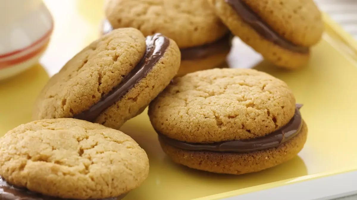 Hazelnut Peanut Butter Sandwich Cookies