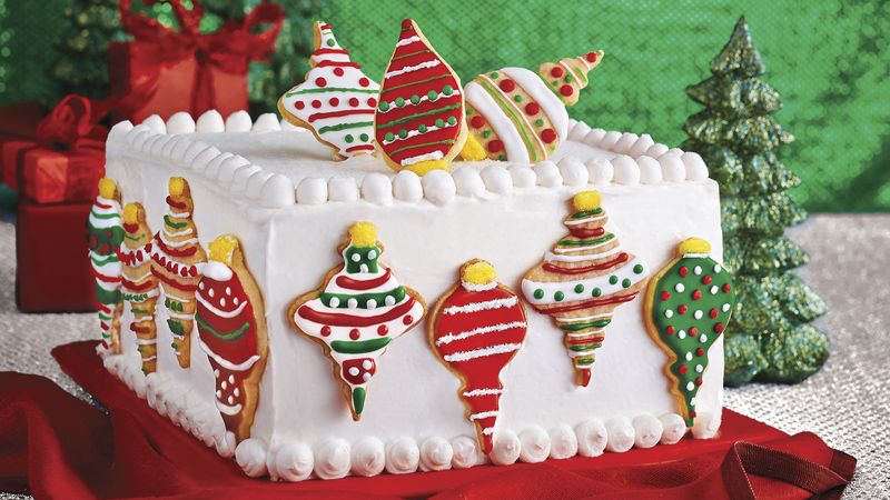 All the Trimmings Layer Cake, Christmas Xmas Layer Cake, 10 Inch