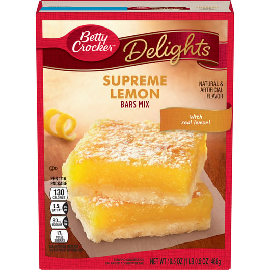 Betty Crocker Delights Supreme Lemon Bars Mix, 16.5 oz