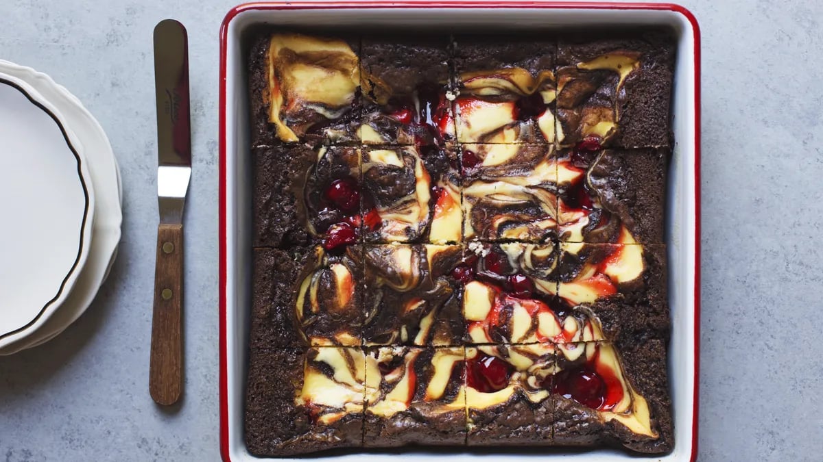 Cherry Cheesecake Swirl Brownies