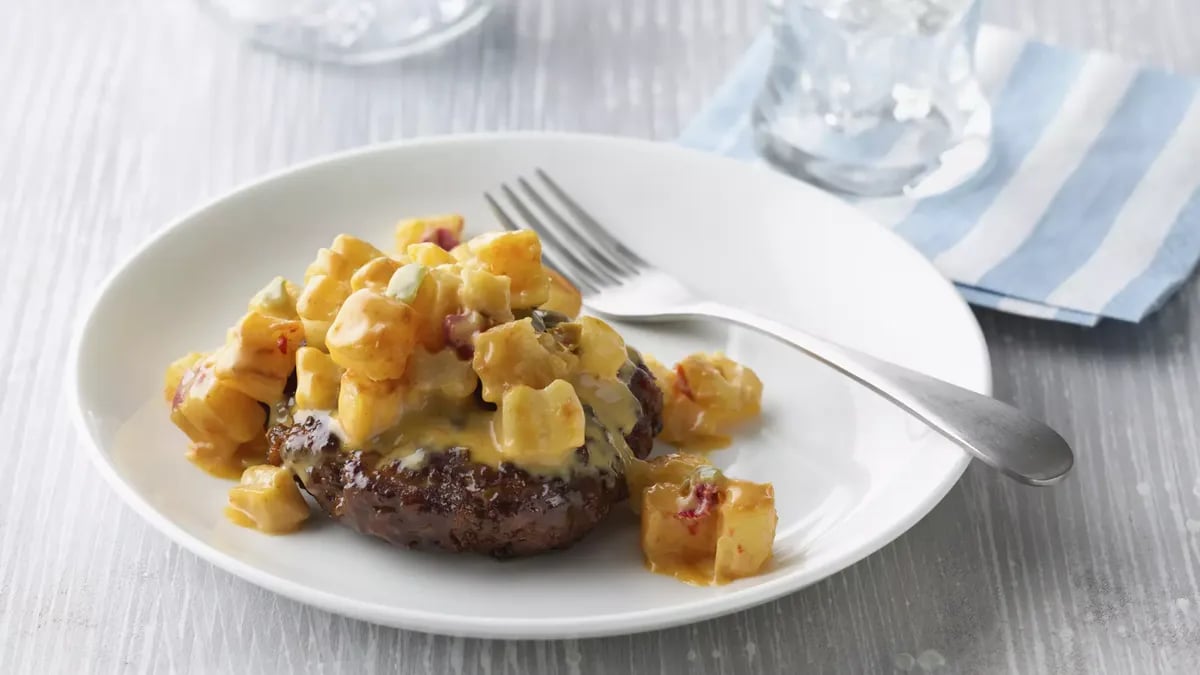 Grilled Taco Burger and Potato Foil Packs