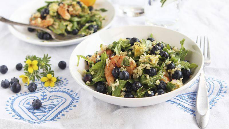 Blueberry Salad with Jalapeno-Orange Dressing