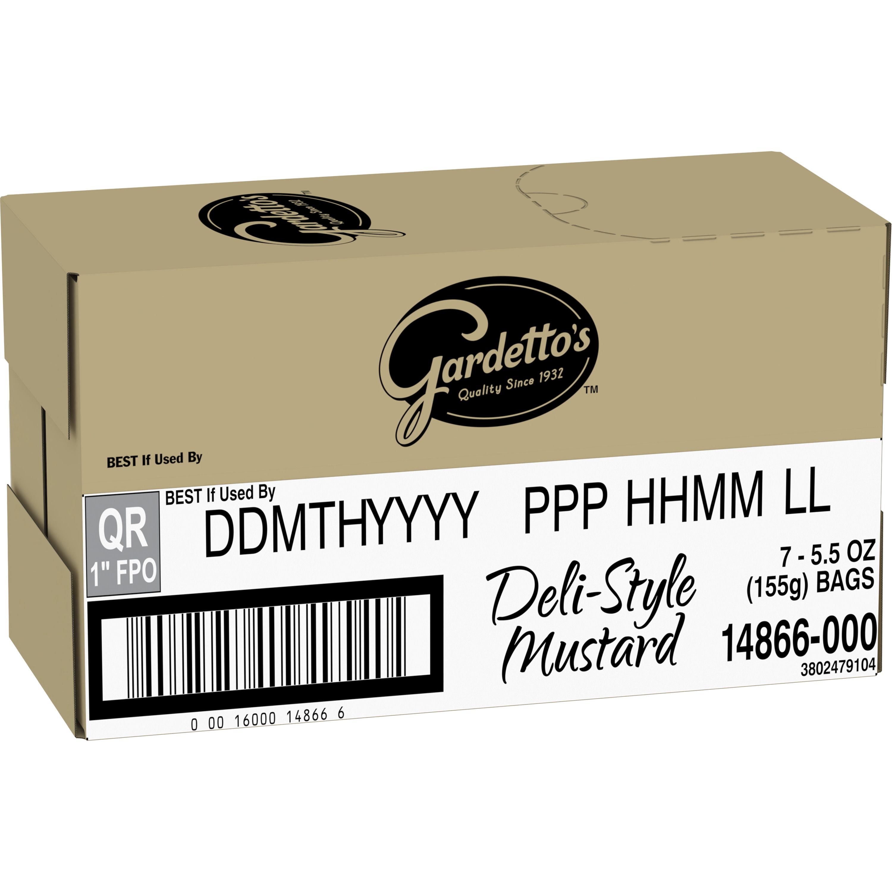 Case - Left Front 3D Gardetto's Salty Snack Mix Bag Deli-Style Mustard 7/5.5 oz