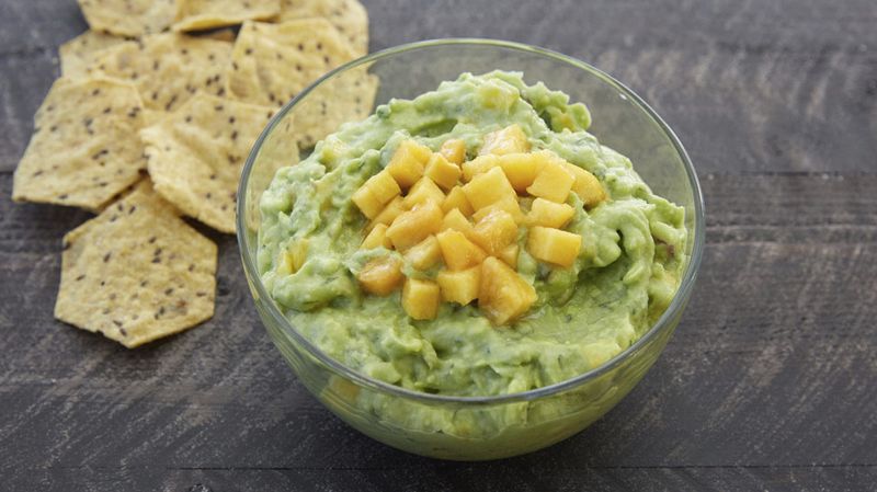 Peach Guacamole with Lime
