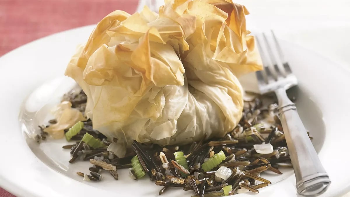 Chicken Phyllo Bundles