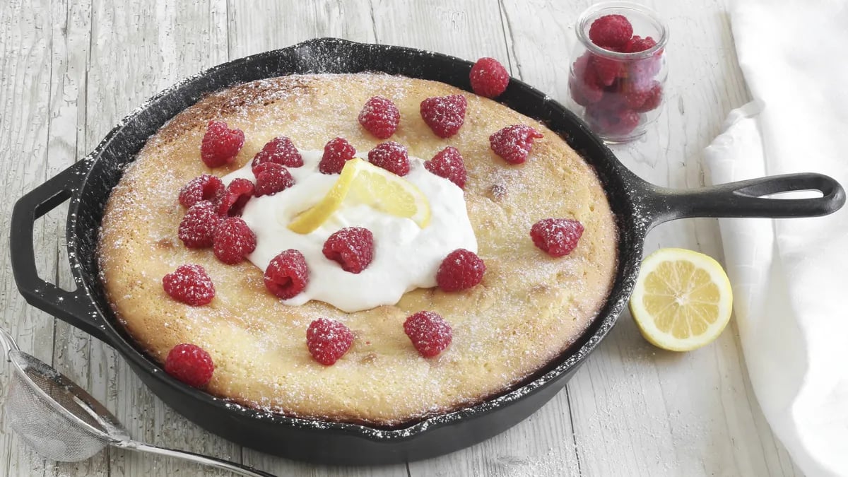 Lemon Custard Skillet Cake