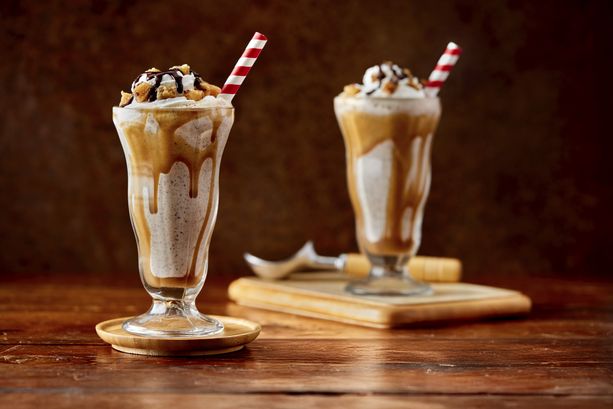 Salted Caramel Blondie Milkshakes