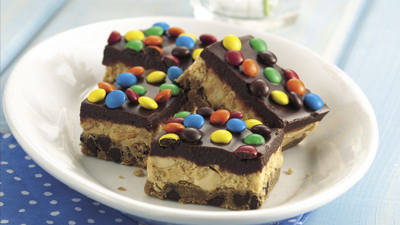 Candy-Topped Creamy Peanut Butter Bars