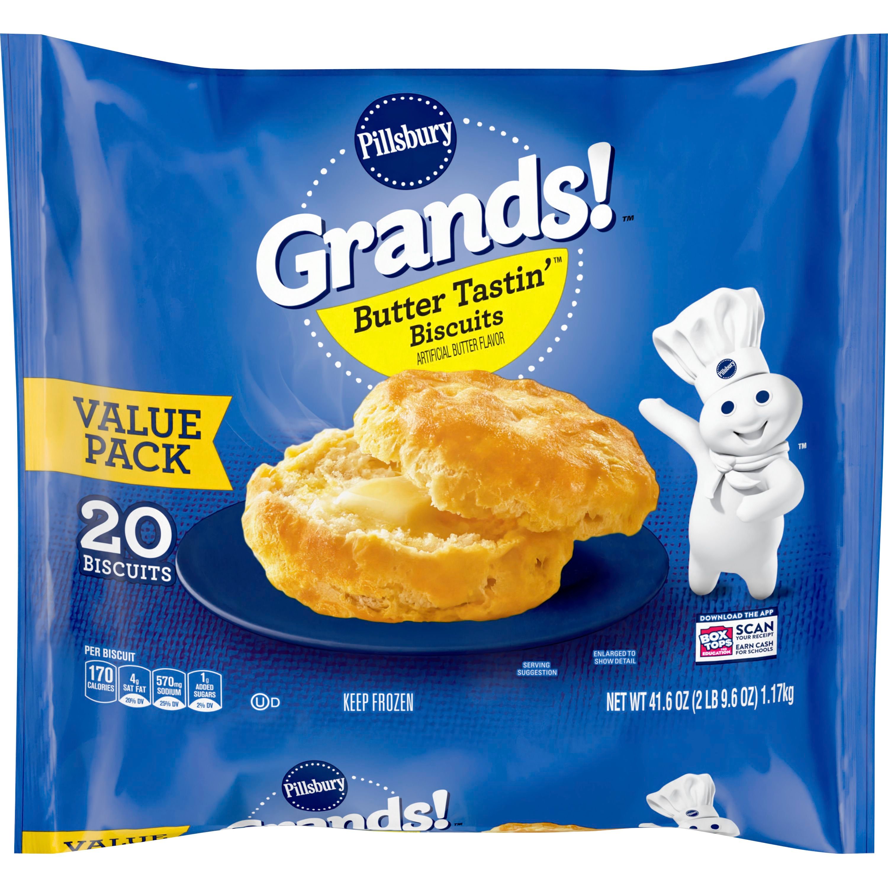 Grands!™ Butter Tastin’ Frozen Biscuits (20 count) - Front