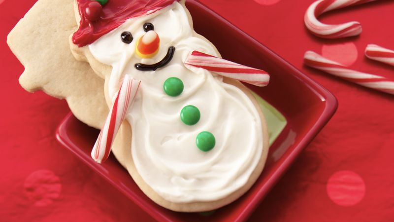 Frosted Snowman Cookies