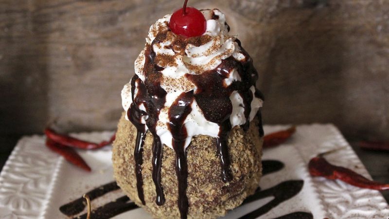 Chocolate-Cinnamon “Fried” Ice Cream