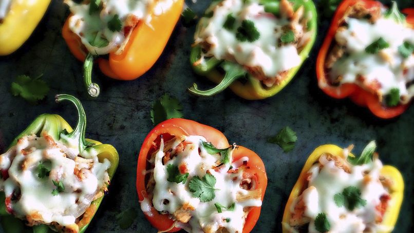 Bell Peppers Stuffed with Chicken Fajitas