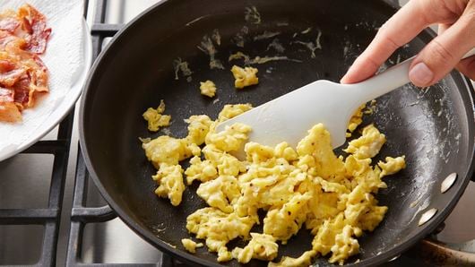 Fake Food Prop Scrambled Eggs With Black Pepper