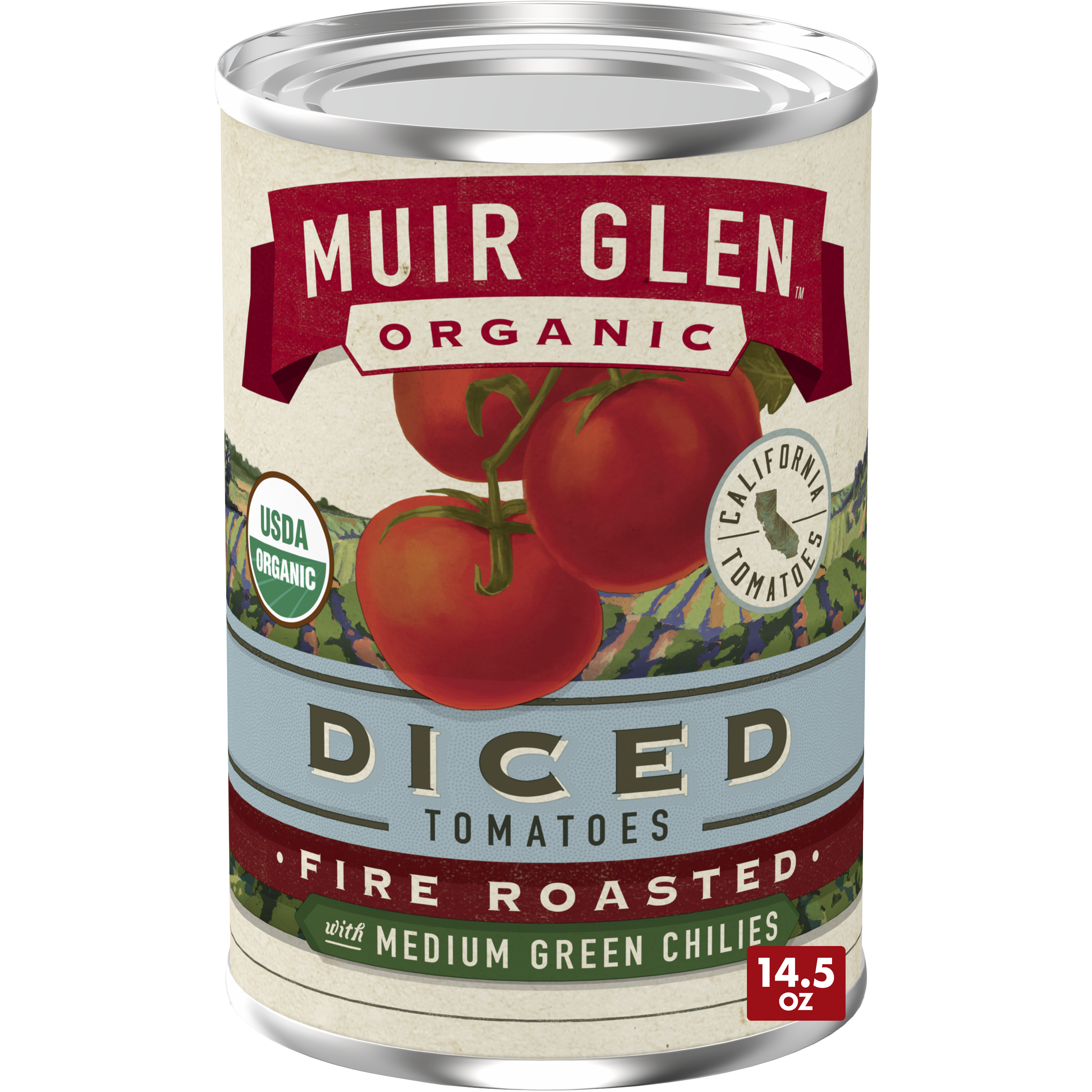 Fire Roasted Diced Tomatoes with Green Chilies | Muir Glen