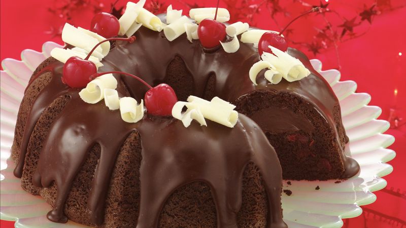 Chocolate-Cherry Truffle Cake