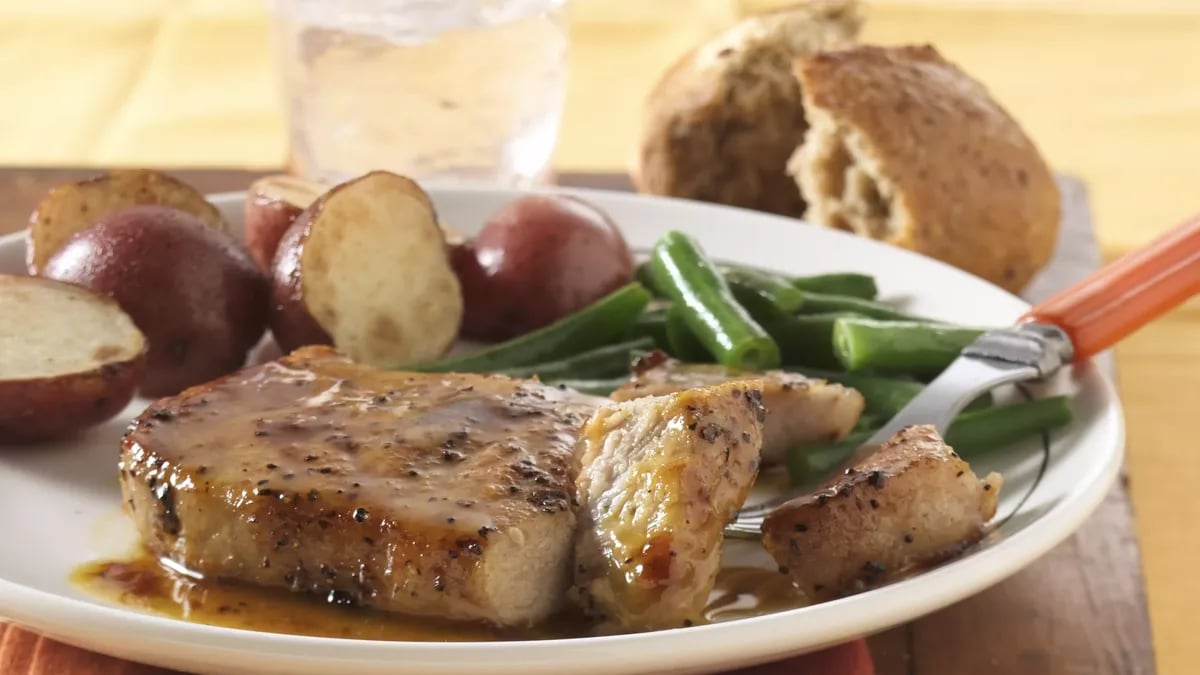 Honey Mustard-Glazed Pork Chops