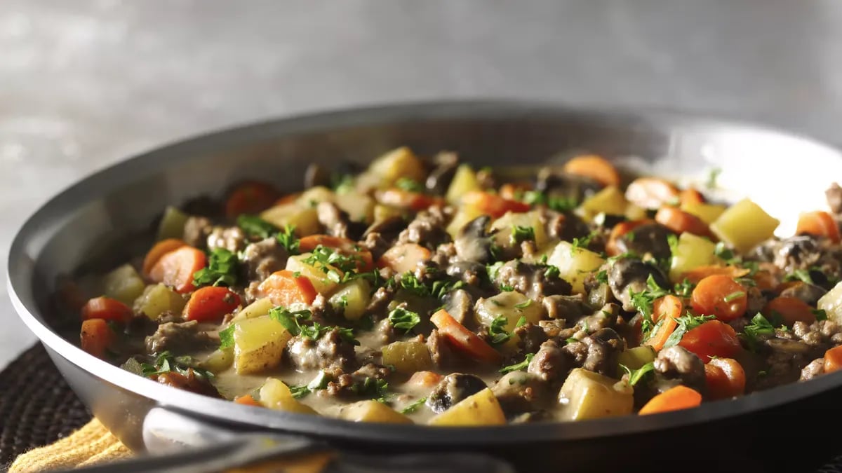 Skillet Ground Beef Stew 