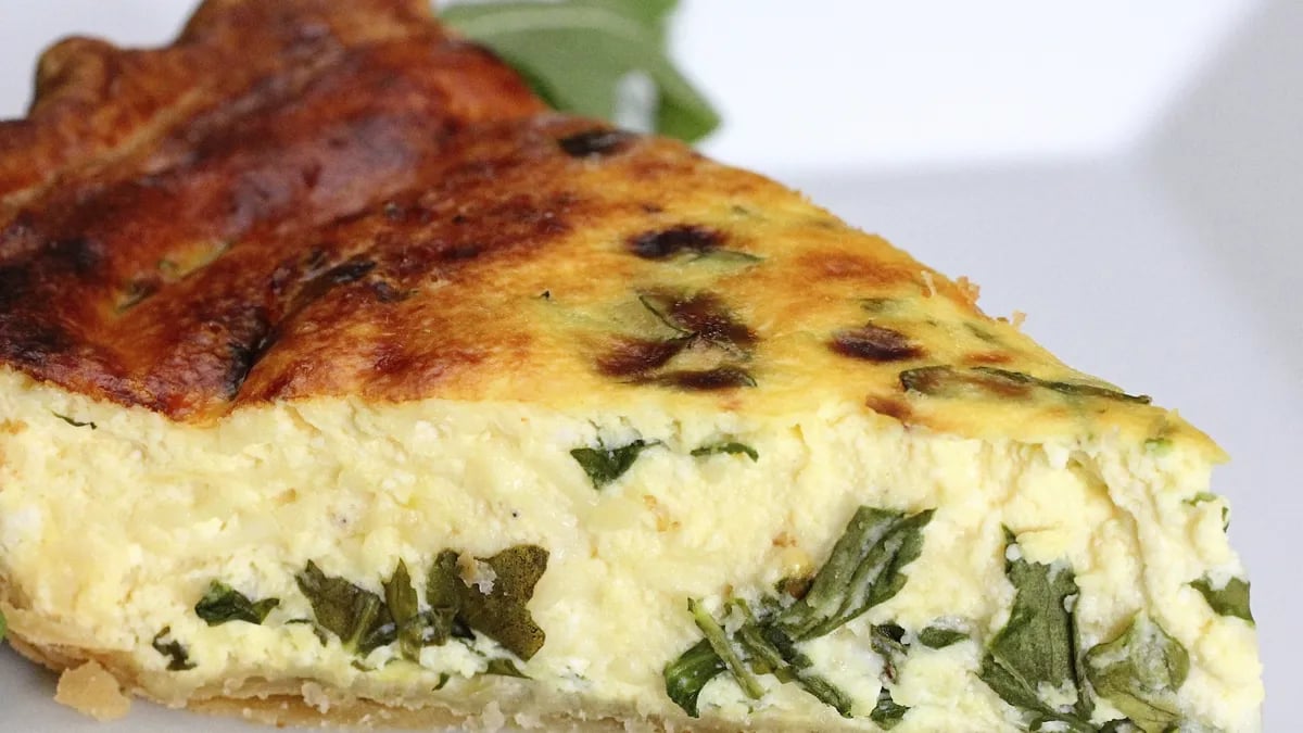 Ricotta and Arugula Quiche