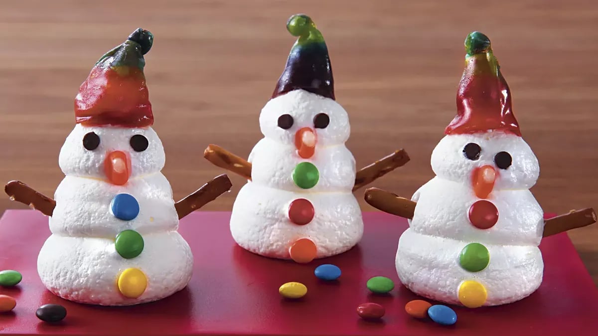 Frosty Snowman Meringues