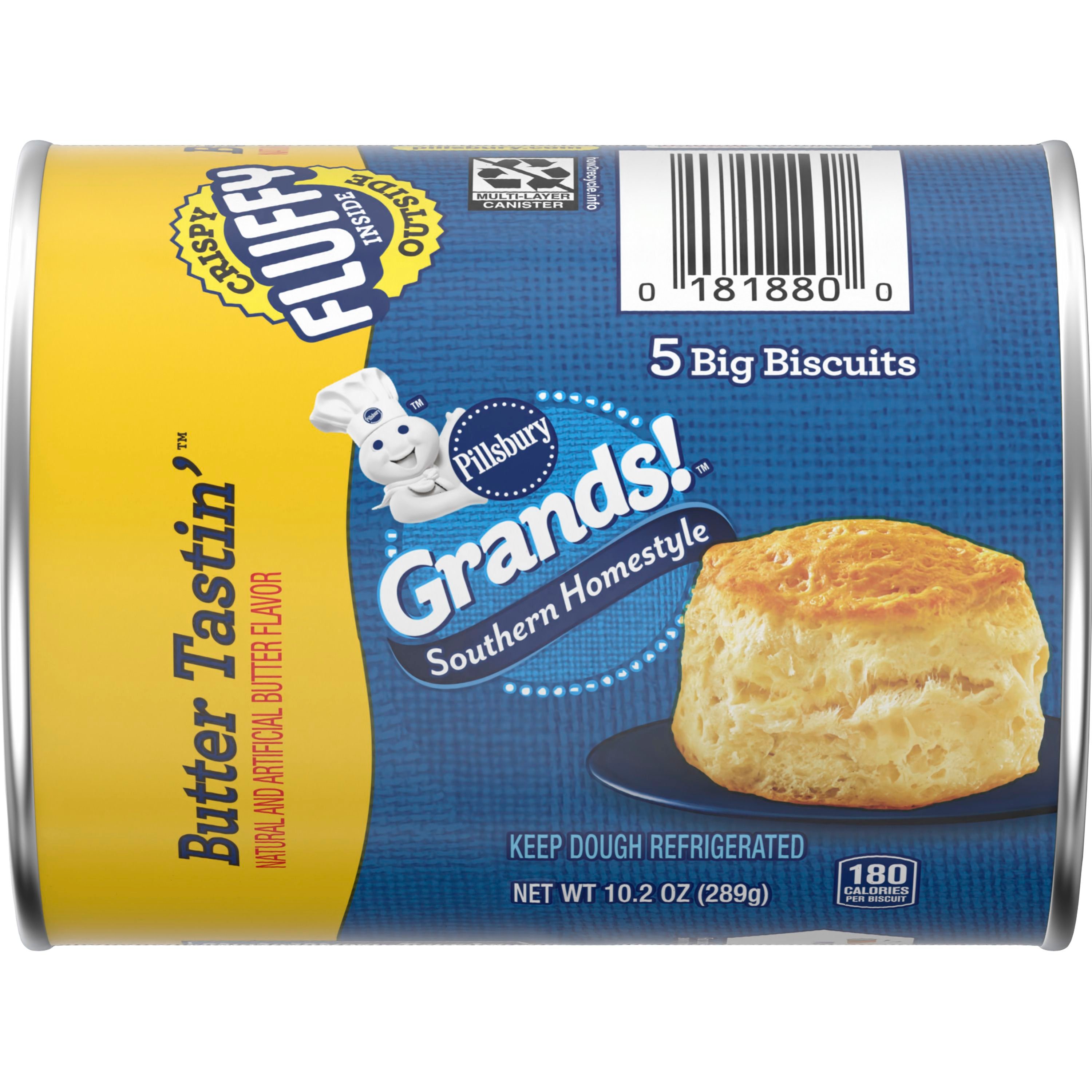 Grands!™ Southern Homestyle Butter Tastin’™ Biscuits 5 ct - Front