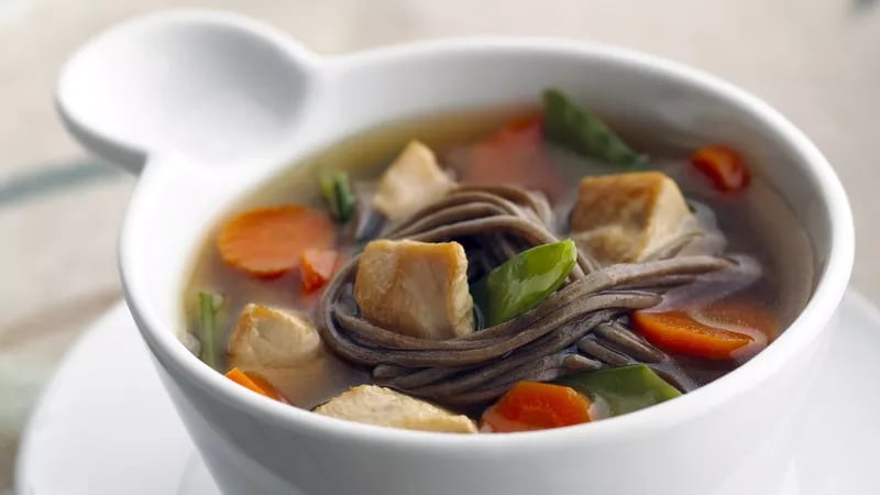 Skinny Ginger Chicken Noodle Soup