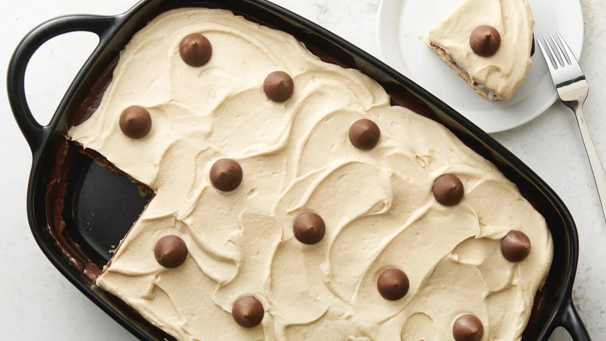 Peanut Butter Blossom Cake